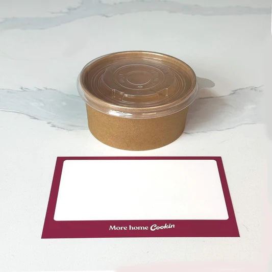 Bowl & Lid, Kraft 12oz w/plastic lid (50/sleeve)