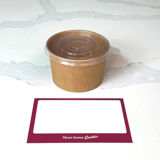 Bowl & Lid, Kraft 16oz w/plastic lid (50/sleeve)