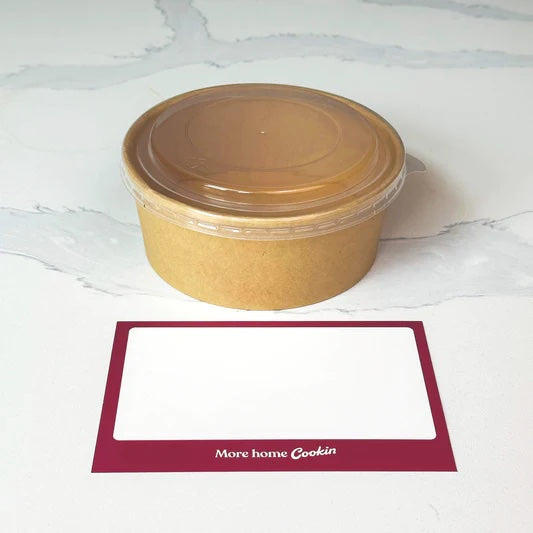 Bowl & Lid, Kraft 24oz w/plastic lid (50/sleeve)